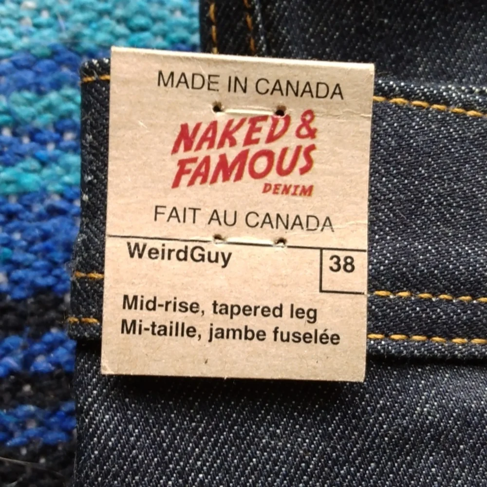 14oz.,JAPANESE DENIM,,38.w.mid rise tapered leg. - Picture 5 of 5